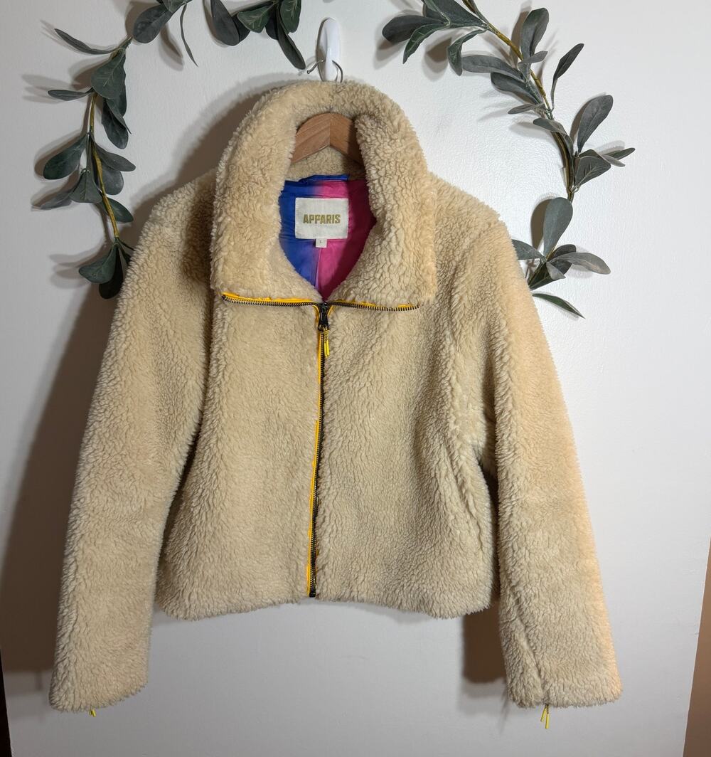 Apparis Tanika Faux Shearling Beige Jacket